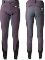 [EQULIBERTA] EQ-CU-1682-ME Metallic Riding Culotte Butt Leather Men's Dark Plum XL