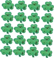 TEMPNAP 1 Set Shamrock Embroidered Patches for St Patrick's Day DIY Clothing Decor Durable Adhesive Stickers for Clothing Bags and Hats