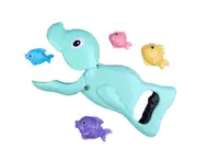 Colorful Cute Sea Lion Toy Claw Catcher Baby Bath Toy Sea Lion Fish Children Play Water Game Toy Set Green Sea Lion