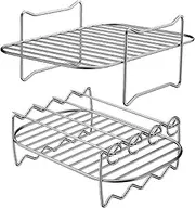 Barbecue Grill Grates - Stainless Steel Warming Grill Rack,Rectangular Warming Rack Chicken Wing Holder for Garden, Hiking, Camping, Travel, Outdoor Loganz