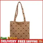 Women Corduroy Tote Bag Bow Shoulder Bag Casual Handbag for Work (Light Brown)