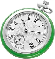 [Alwesam] Resistance Full Steel Pocket Watch Mechanical Hand Wind Antique Clock Honed Stainless Original with Chain & Box