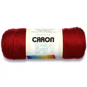 Pack of 3 Skeins Caron Simply Soft Acrylic Yarn #9730 Autumn Red New