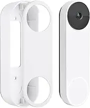 wochel No-Drill Mount for Google Nest Doorbell (Battery), Adhesive Doorbell Mount Bracket, Easy Installation for Nest Doorbell System (White)