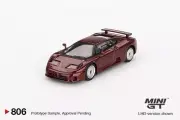 1/64 Mini GT Bugatti EB110 GT (Dark Red Metallic) Diecast Car Model MGT00806