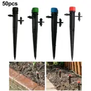 50 Pcs Adjustable Water Flow Irrigation Drippers Sprinkler Emitter Drip-System
