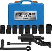 HORUSDY 11PCS Torque Multiplier Wrench Set – 1" Drive Heavy Duty Lug Nut Remover with 8 Sockets & Carry Case for Truck, Trailer, RV & Bus Tyres
