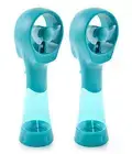 PORTABLE MISTING FAN Handheld Water Fans Battery Powered Teal 2 Pack O2COOL