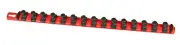 Ernst 8402M RED 1/2" DriveSocket Organizer Rail w/ Magnets & Twist Lock Clips