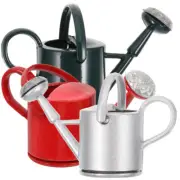 3 Pcs Mini Kettle Child Miniature Watering Can Decoration Kids Play Metal Tiny