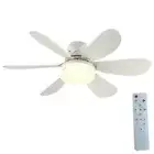 5# Quiet Ceiling Fan Light with Light 3000-6500K White Ceiling Fan 3 Color Dimma