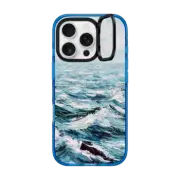 iPhone 16 Pro Impact Ring Stand Case MagSafe Compatible Deep Blue Sea