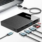 YOTUO Portable Docking Station External Hard Drive 750GB Storage, USB-C Huc + HDD 7-in-1, USB 3.0, SD/TF Card, HDD for Windows, Mac, Android, TV, Phone, Laptop, Desktop, PC