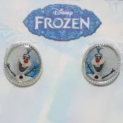 Disney Frozen Olaf Oval Earrings Silver Plated Brass