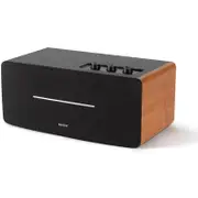 Edifier D12 Bookshelf Speaker Integrated Desktop Stereo Bluetooth Wireless Computer Speaker with Subwoofer Line Out (Wood)