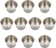 Game Table Cup Holder Insert - 10Pack Stainless Steel Medium Size Drink Cup Hold