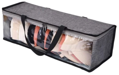 Portable Hat Storage Case Carry Handles Baseball Caps Dual Zipper Visible Design