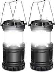 2 Pack Collapsible Lanterns Portable Waterproof LED Battery Operated