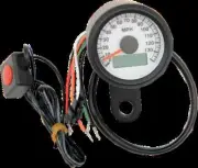 DS MPH White Face Mini Electric Speedo Odometer Road Glide 99-03