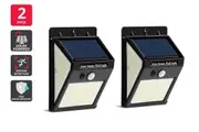Solar Powered Wall Mounted Motion Sensor LED Light (140 LED) - 2 Pack
