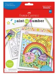 Faber-Castell Paint by Number Wall Art Posters, Candy and Sweets, 2 Posters