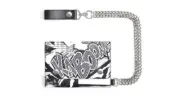 Celine Men’s Bifold Wallet Leather Christian Marclay Chain Biker Designer NWT