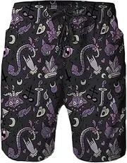 Daozundi Mens Swim Trunks with Mesh Lining,Quick Dry Swimsuit Board Shorts Beach Pants Swimwear Bathing Suits