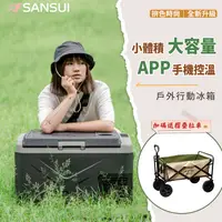 在飛比找PChome24h購物優惠-【SANSUI 山水】LG壓縮機 APP控溫行動冰箱30公升