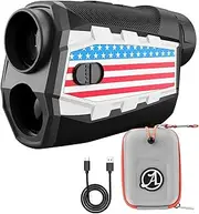 [ACPOTEL] Golf Rangefinder LCD Display with Slope Magnetic Golf Rangefinder (Ft/Yd/M) Range Finder Golf Flagpole Lock Vibration | Rechargable 2400 Feet Disc Golf Range Finder