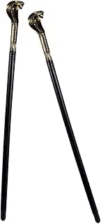 CALLARON 2Pcs Halloween Snake Head Walking Cane Prop Sturdy Plastic Costume Accessory for Witch Theme Party Masquerade and Stage Performance
