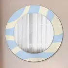 Modern Framed Wall Mirror with Patterned Frame Ready to Hang abstract shape