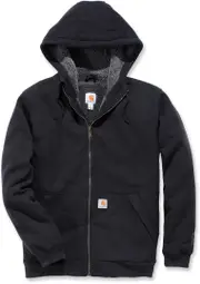Carhartt Sherpa-Lined Midweight Full-Zip Sweatshirt, black, Size M for Men