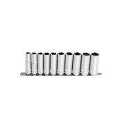 SP Tools 10Pcs 3/8" Drive Deep Socket Rail Set - 6 Point Metric Cr-V Steel