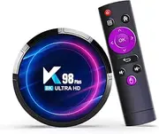 CHROX Android 13.0 TV Box,K98 Plus Tv Box ［4GB+64GB］RK3528 Quad Core CPU Smart TV Box Media Player Support USB 3.0/ 3D/ 4K H.265/2.4G WiFi Set Top TV Box,4gb+64gb