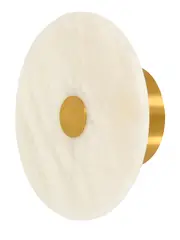 Made By Mayfair Osten LED Colour-Shifting Wall Bracket in Solid Brass with Spanish Alabaster