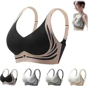 Super Gather Bra, Wireless Push-Up Bra Lifting Anti-Sagging Wireless Push Up Bra, Lift Bra Women Lingerie Everyday Sports Bras-YuJia 1pcs Black M