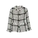 [Charlott] Charlott Check Jacket L BLACK/WHITE