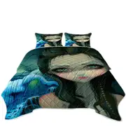 Shipwreck Siren Mythical Beautiful Girl and Ship Coverlet