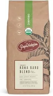 PapaNicholas Coffee Whole Bean Coffee, Family Reserve Kona Baru Blend, 12 Ounce