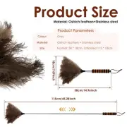 Lightweight Ostrich Feather Duster Ostrich Duster with Ergonomic Handle tyOzh