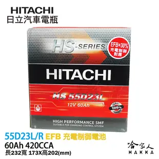 【 HITACHI 日立 】55D23L CAMRY COLT PLUS 汽車電池 免運 EFB 免 (9.4折)