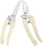 2 Pack Garden Pruning Shears Set Bypass Pruner Straight Blade Scissors USA