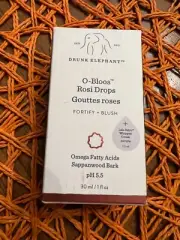 NIB Full Size DRUNK ELEPHANT O-BLOOS Rosi Drops Fortify + Blush