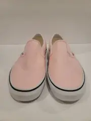 Vans Old Skool Pink White Canvas Classic Skate Shoes Mens Sz8 Women's9.5