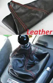 For Acura Honda Mugen Natural Leather Stick Shift Boot Cover Universal