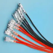 10Pcs 6.3mm 30cm Quick Disconnect Female Spade Crimp Terminal Cable 17AWG NEW