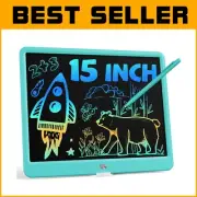 15-Inch LCD Writing Tablet - Eco-Friendly Doodle Board for Kids Ages 3+, Blue