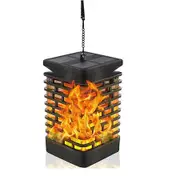 Solar Outdoor Lights, Arzerlize Flickering Flame Solar Lantern Lights Outdoor Garden Waterproof Hanging Lanterns (1Pack)