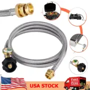 6 FT 1lb to 20lb Converter Propane Adapter Hose Propane Tank Gauge Type1 QCC1 US