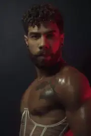 [M214] Handsome Man Cute Male Model Showing Off Body Physique Art Photography